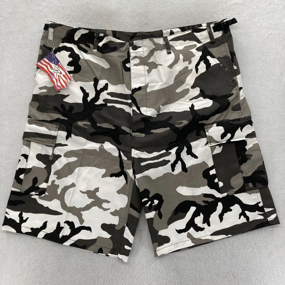 Rothco Ultra Force BDU Cargo Shorts Mens 2XL Urban Camouflage Adjustable Waist